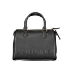 Black Polyurethane Women Handbag