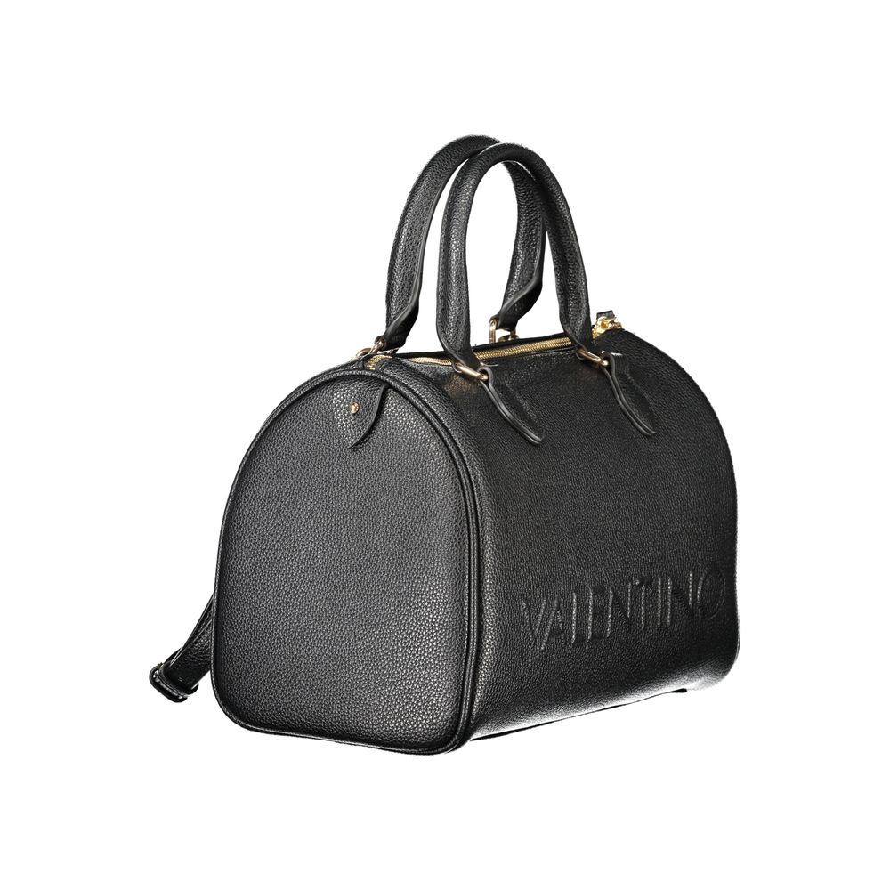 Black Polyurethane Women Handbag