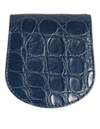 Blue Exotic Skin Coin Condom Case Holder Pocket Wallet