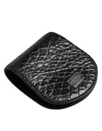 Black Exotic Skin Coin Condom Case Holder Pocket Wallet