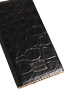 Black Leather Exotic Skin 3000mAh Power Bank Charger USB