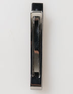 Silver Tone Brass Logo Branded Men Accessory Tie Clip Bar