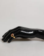 Gold Tone Real Brass Red DG Logo Men Ring