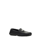 Black Calf Leather Bos Taurus Slip-On Loafers