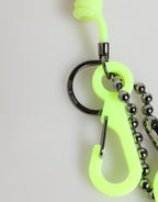 Green Springy Key Holder DG Logo Men's Keychain Keyring
