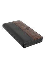 Black Brown Exotic Leather Men Continental Clutch Wallet
