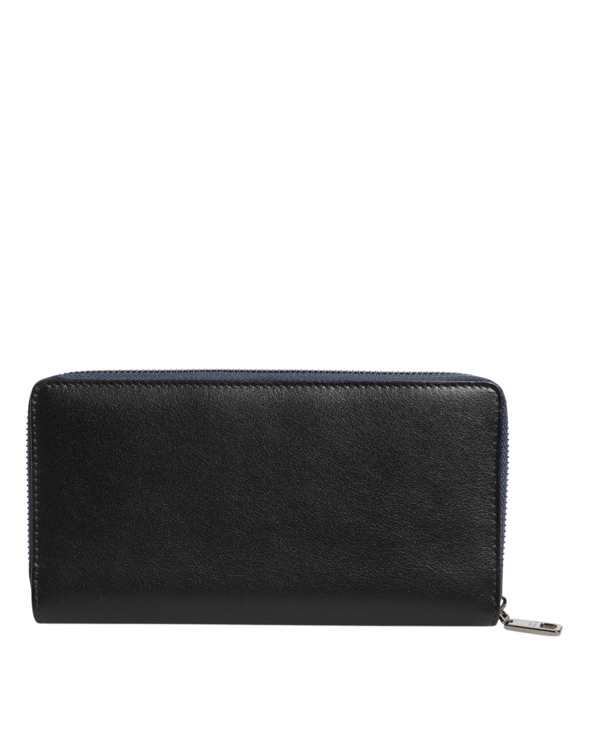 Black Blue Exotic Leather Men Continental Clutch Wallet