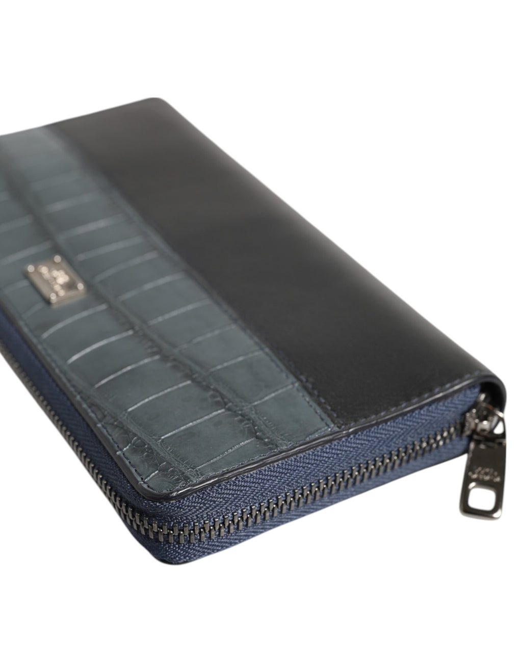 Black Blue Exotic Leather Men Continental Clutch Wallet