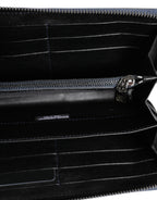 Black Blue Exotic Leather Men Continental Clutch Wallet