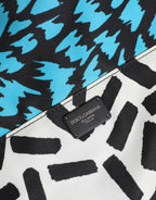 Multicolor Printed Nylon Logo Plaque Men Clutch Pouch Bag