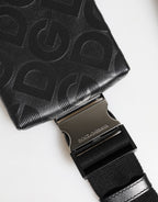 Gray DG Logo Mania Purse Phone Belt Waist Men Borse Bag