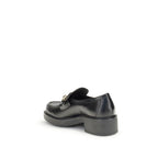 Black Calf Leather Bos Taurus Slip-On Loafers