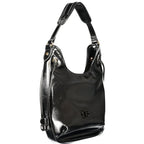 Black Polyurethane Women Hobo Bag