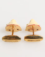 Brass Gold Tone Dog Puppy Men's Accessories Cufflink