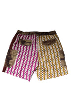Multicolor Playing Card Camouflage Shorts Swimwear