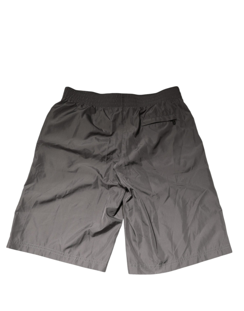 Light Gray Nylon Elastic Waist Shorts Swimwear