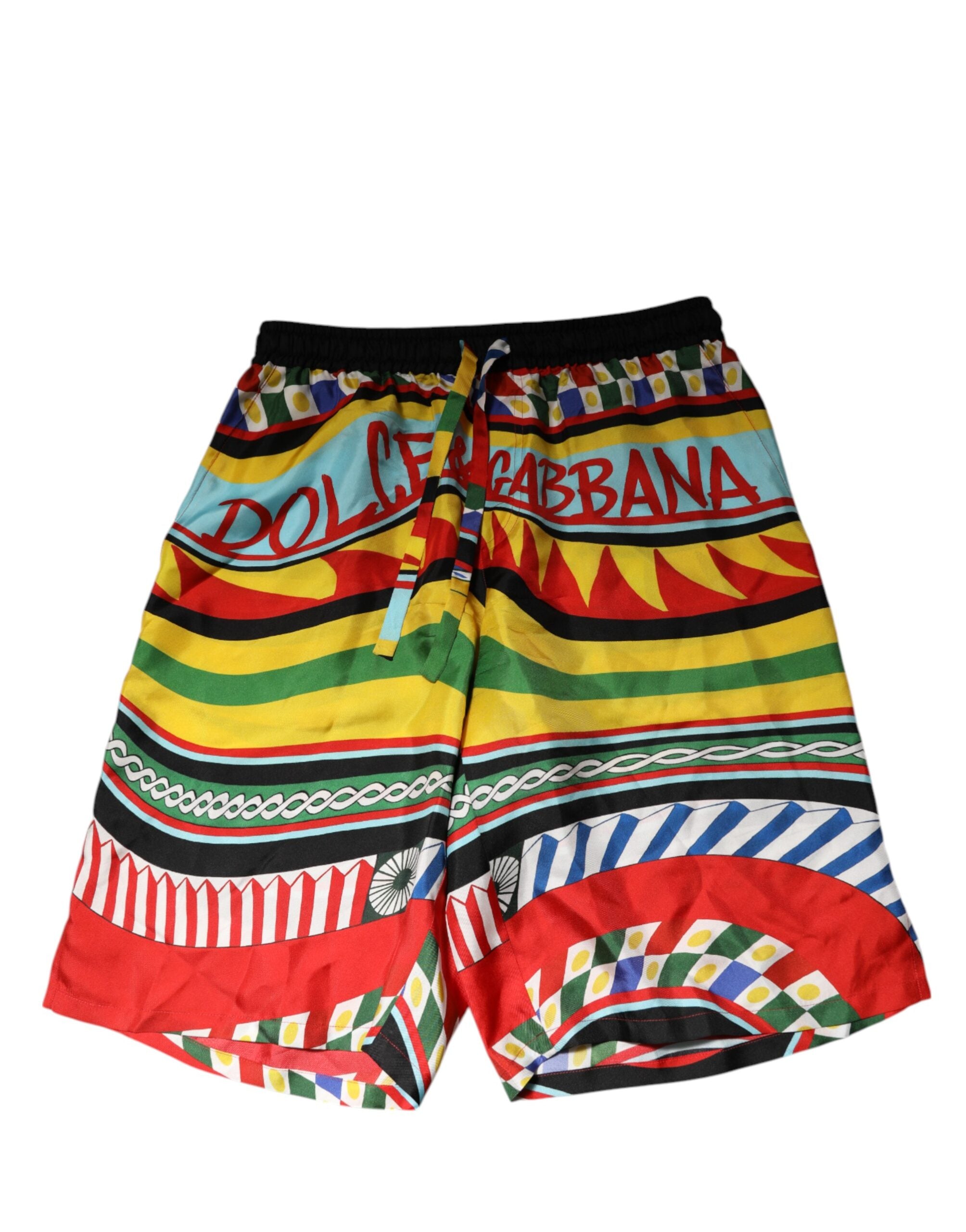 Multicolor Sicilian Carretto Shorts Swimwear