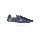 Blue Polyurethane Men Sneaker
