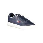 Blue Polyurethane Men Sneaker