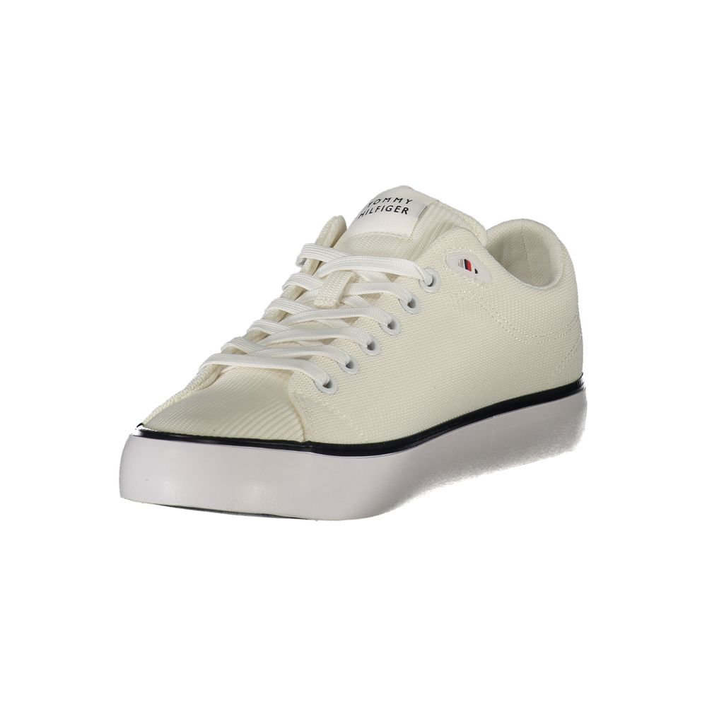 Bianco Polyester Men Sneaker
