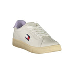 White Polyurethane Women Sneaker