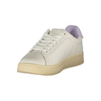 White Polyurethane Women Sneaker