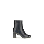 Black Calf Leather Bos Taurus Ankle Boots