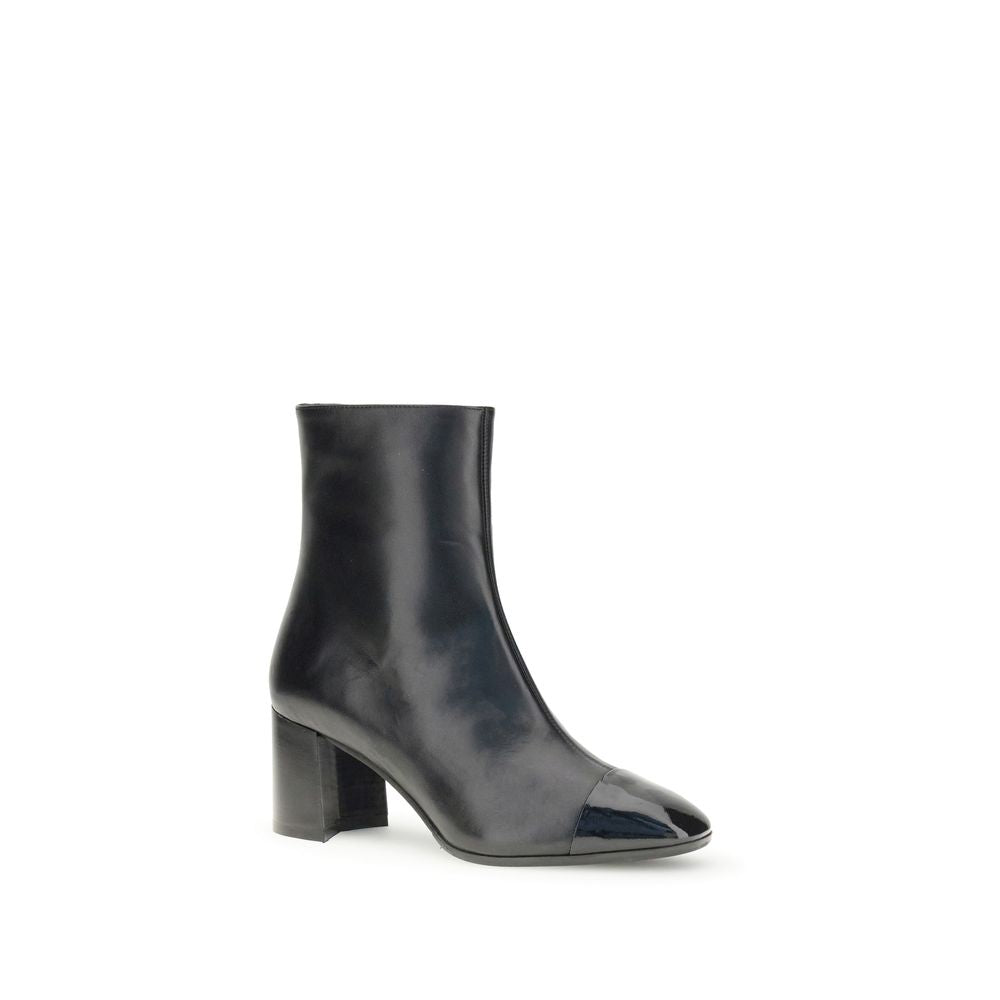Black Calf Leather Bos Taurus Ankle Boots