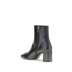 Black Calf Leather Bos Taurus Ankle Boots