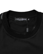 Black Cotton Embroidered DG Logo Pocket T-shirt