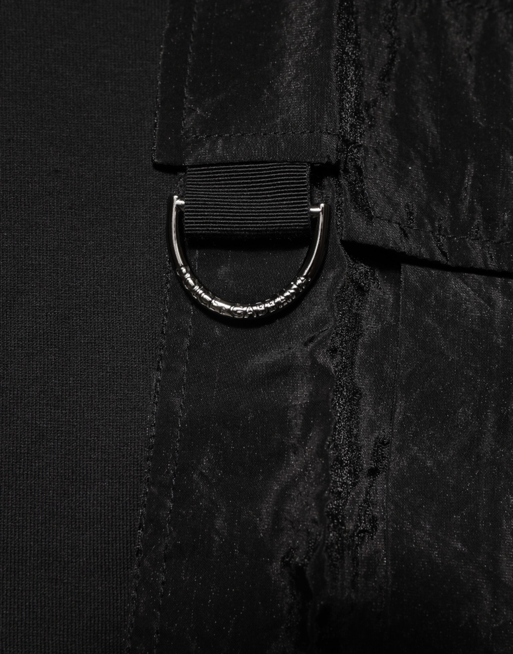 Black Cotton Embroidered DG Logo Pocket T-shirt