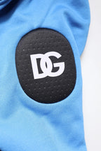 Blue Cotton Hooded Men Sportswear One Size Vest