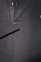 Gray Cotton Crown Collared Men Polo T-shirt