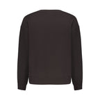 Black Polyester Women Sweatshirt
