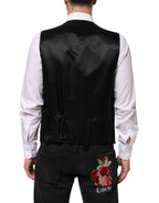 Black Wool Dress Formal Men Waistcoat Vest