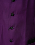 Purple Wool Dress Formal Waistcoat Vest