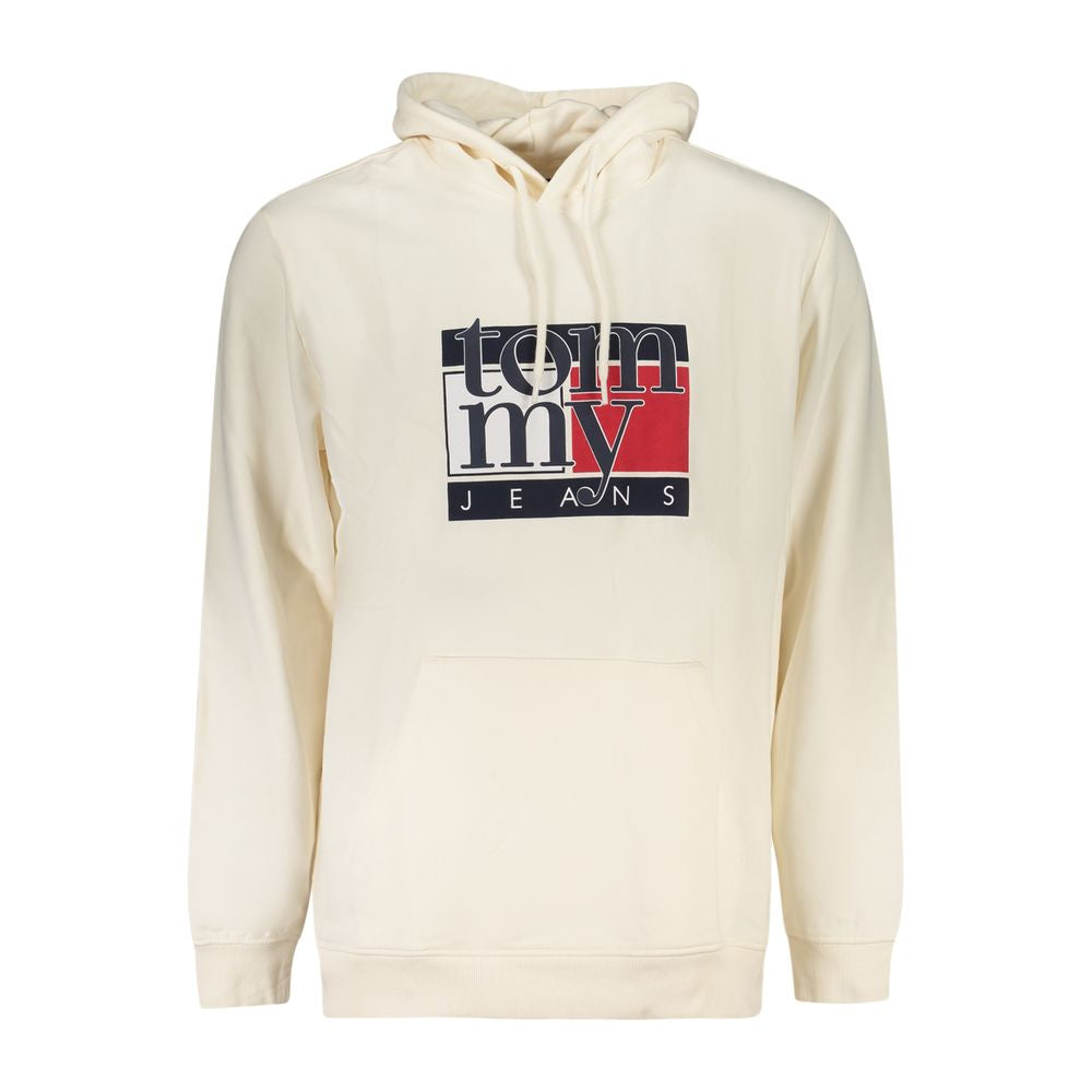 White Cotton Men's Hooded Sweatshirt