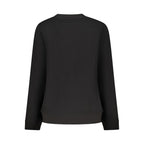 Black Cotton Women Sweatshirt