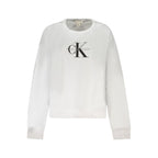 White Cotton Women Sweatshirt