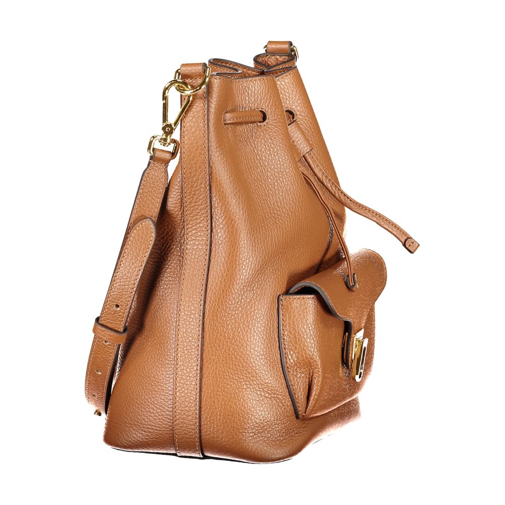 Marrone Leather Women Bucket Bag