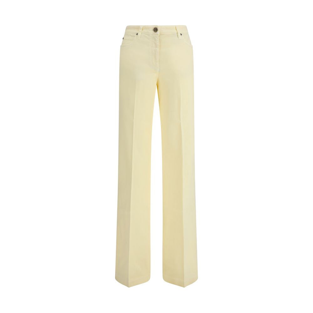 Bicolor Cotton Straight-Leg Jeans