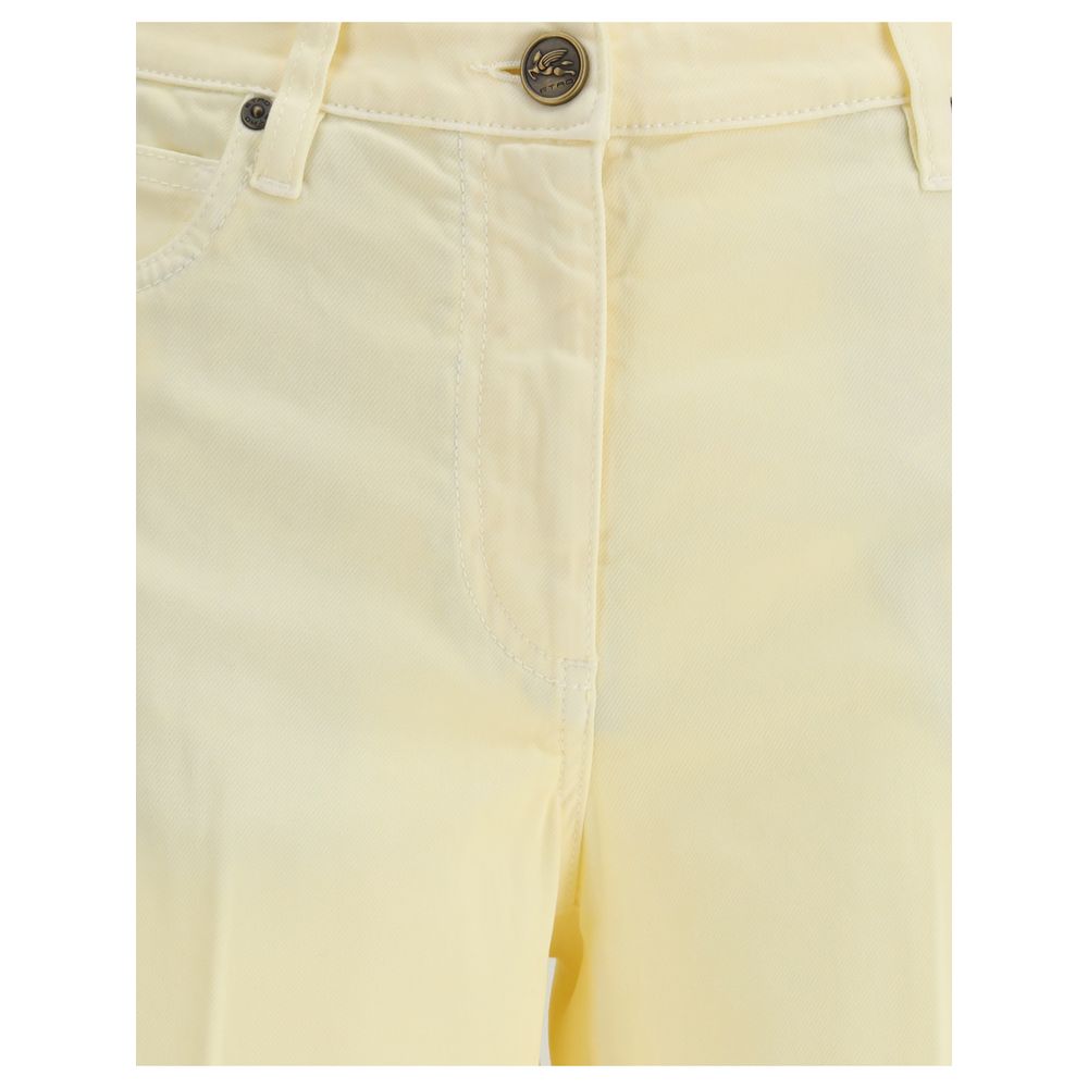 Bicolor Cotton Straight-Leg Jeans