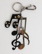 Silver Musical Note Key Holder Keychain Bag Charm Keyring