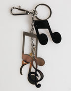 Silver Musical Note Key Holder Keychain Bag Charm Keyring