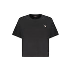 Black Cotton Women T-Shirt