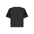 Black Cotton Women T-Shirt
