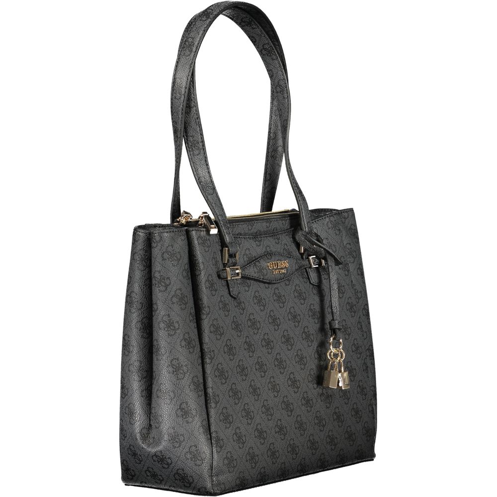 Nero Polyurethane Women Handbag