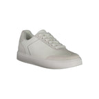 White Polyurethane Men Sneaker