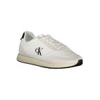 White Polyester Men Sneaker