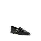 Black Calf Leather Bos Taurus Ballet Flats